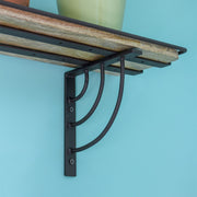 ACHLA Vita 36in Windowsill Shelf Bracket | Roman Bronze Wrought Iron and Mango Wood | Kitchen & Bathroom Plant Display | 36 x 6.25 x | Model WS-03Z-36