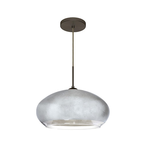 Besa Lighting Brio 14 1LT LED Cord Pendant, Bronze/Silver
