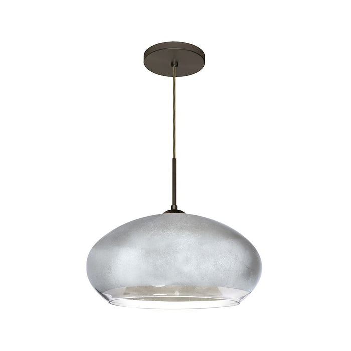 Besa Lighting Brio 14 1LT LED Cord Pendant, Bronze/Silver