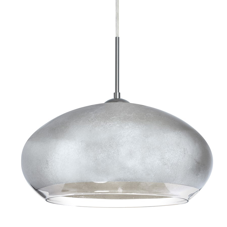 Besa Lighting Brio 14 1LT LED Cord Pendant, Nickel/Silver - 1JT-4345SF-LED-SN