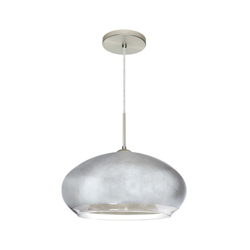 Besa Lighting Brio 14 1LT LED Cord Pendant, Nickel/Silver