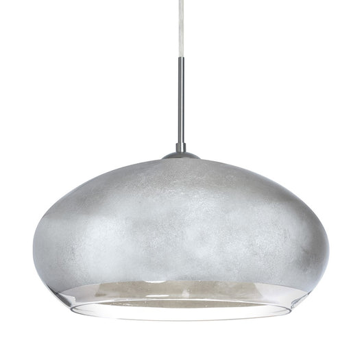 Besa Lighting Brio 14 1 Light Cord Pendant, Satin Nickel/Silver - 1JT-4345SF-SN