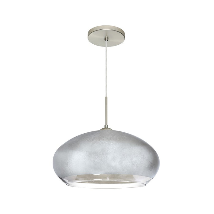 Besa Lighting Brio 14 1 Light Cord Pendant, Satin Nickel/Silver