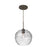 Besa Lighting Wave 10 1 Light Cord Pendant, Bronze/Clear