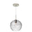 Besa Lighting Wave 10 1 Light Cord Pendant, Satin Nickel/Clear