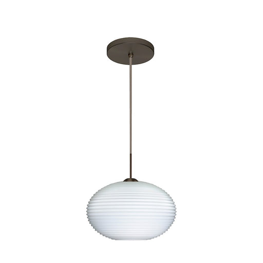 Besa Lighting Pape 10 1 Light LED Cord Pendant, Bronze/White