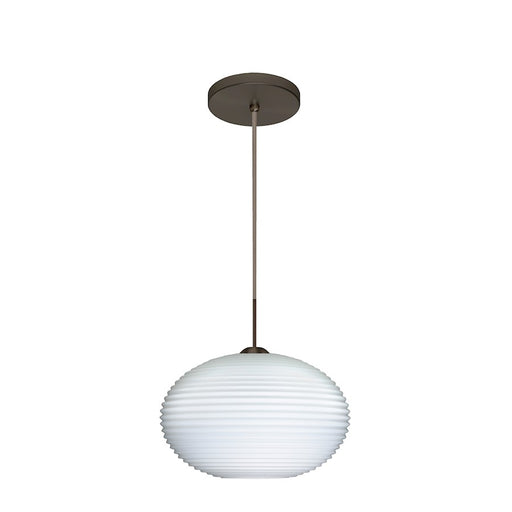 Besa Lighting Pape 12 1 Light Cord Pendant, Bronze/White