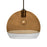 Besa Lighting Ally 12 1 Light Pendant, Bronze/Beige - 1JT-ALLY12AM-BR