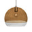 Besa Lighting Ally 12 1 Light Pendant, Satin Nickel/Beige - 1JT-ALLY12AM-SN