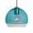 Besa Lighting Ally 8 1 Light Pendant, Satin Nickel/Blue - 1JT-ALLY8BL-SN