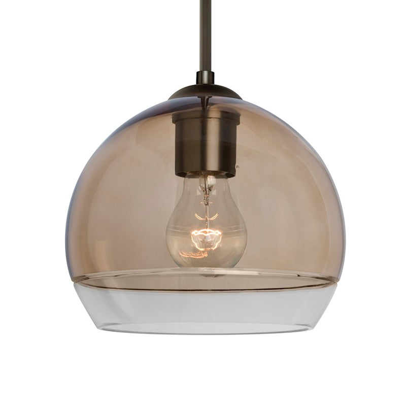 Besa Lighting Ally 8 1 Light Pendant, Bronze/Gray
