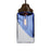 Besa Lighting Blink 1 Light Pendant, Bronze/Blue - 1JT-BLINKBL-BR