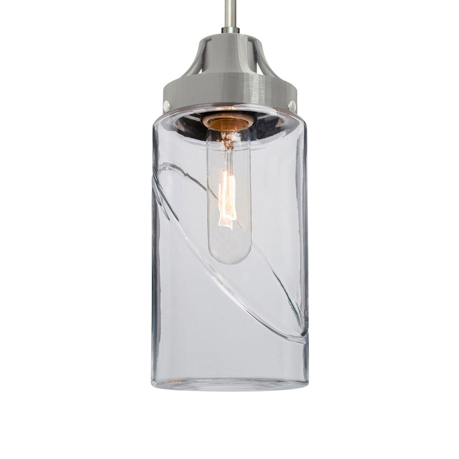 Besa Lighting Blink 1 Light Pendant, Satin Nickel/Clear - 1JT-BLINKCL-SN