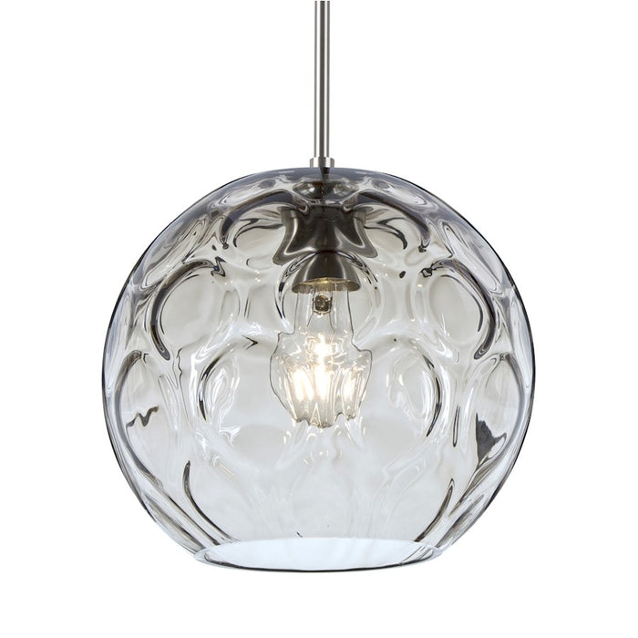 Besa Lighting Bombay 1 Light Cord Pendant, Satin Nickel/Clear - 1JT-BOMYCL-SN