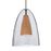 Besa Lighting Dano 1LT LED Cord Pendant, BZ/Clear/Medium - 1JT-DANOCLMD-LED-BR