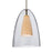 Besa Lighting Dano 1LT LED Cord Pendant, BZ/Clear/Natural - 1JT-DANOCLNA-LED-BR