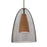 Besa Lighting Dano 1LT LED Cord Pendant, BZ/Gray/Medium - 1JT-DANOSMMD-LED-BR