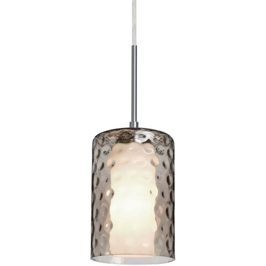 Besa Lighting Esa 1 Light LED Cord Pendant, Satin Nickel/Gray - 1JT-ESASM-LED-SN