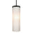 Besa Lighting Friz 1 Light Cord Pendant, Black/White Linen - 1JT-FRIZLN-BK