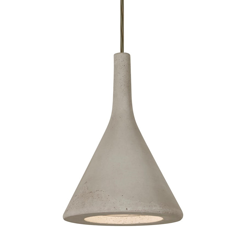 Besa Lighting Gala 6in 1-Light LED Pendant | Industrial Bronze and Tan Concrete | Kitchen Island & Dining Room | Model 1JT-GALATN-LED-BR
