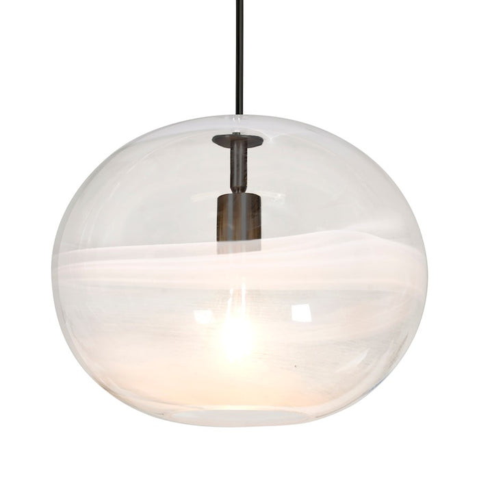 Besa Lighting Geno 1 Light Cord Pendant, Black/Clear - 1JT-GENOCL-BK