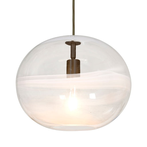 Besa Lighting Geno 1 Light Cord Pendant, Bronze/Clear - 1JT-GENOCL-BR