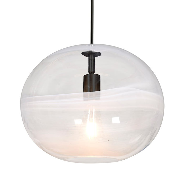 Besa Lighting Geno 1 Light LED Cord Pendant, Black/Clear - 1JT-GENOCL-EDIL-BK