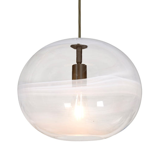 Besa Lighting Geno 1 Light LED Cord Pendant, Bronze/Clear - 1JT-GENOCL-EDIL-BR