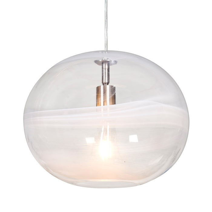 Besa Lighting Geno 1LT LED Cord Pendant, Satin Nickel/Clear - 1JT-GENOCL-EDIL-SN