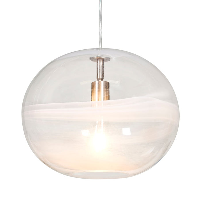 Besa Lighting Geno 1 Light Cord Pendant, Satin Nickel/Clear - 1JT-GENOCL-SN