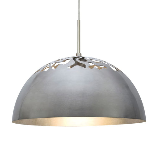 Besa Lighting Gordy 1 Light Cord Pendant, Satin Nickel/Silver - 1JT-GORDY-SN