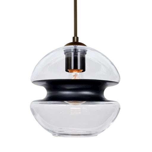 Besa Lighting Hula 8 1 Light Cord Pendant, Bronze/Black - 1JT-HULA8BK-BR