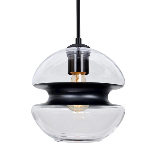 Besa Lighting Hula 8 1 Light LED Cord Pendant, Black - 1JT-HULA8BK-EDIL-BK