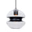 Besa Lighting Hula 8 1 Light Cord Pendant, Satin Nickel/Black - 1JT-HULA8BK-SN