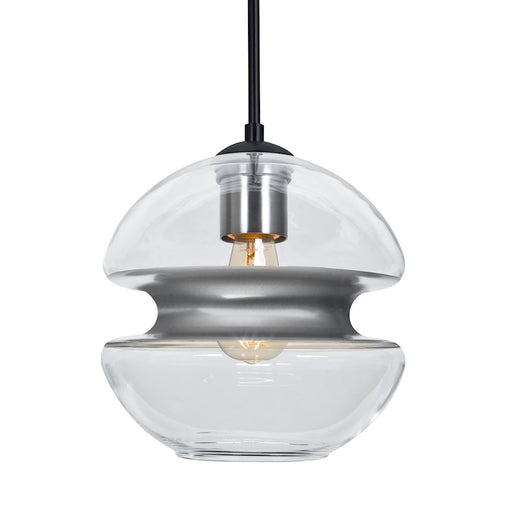 Besa Lighting Hula 8 1LT LED Cord Pendant, Black/Silver - 1JT-HULA8SL-EDIL-BK