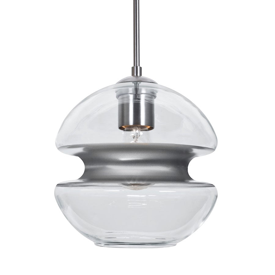 Besa Lighting Hula 8 1 Light Cord Pendant, Satin Nickel/Silver - 1JT-HULA8SL-SN