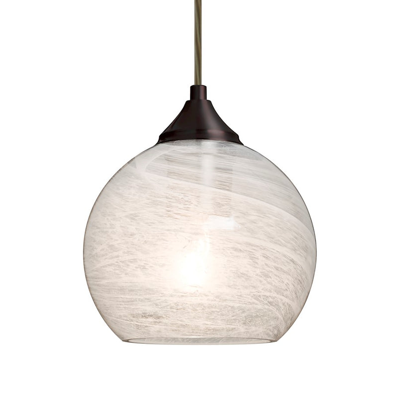 Besa Lighting Jilly 6in 1-Light Pendant | Contemporary Bronze and Clear Glass | Kitchen Island & Dining Room | 6.5 x 6 in | Model 1JT-JILLYCL-BR