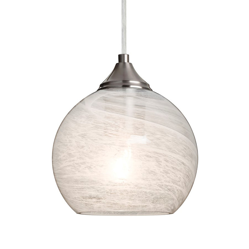 Besa Lighting Jilly 6in 1-Light Pendant | Contemporary Satin Nickel and Clear Glass | Kitchen Island & Dining Room | 6.5 x 6 in | Model 1JT-JILLYCL-SN