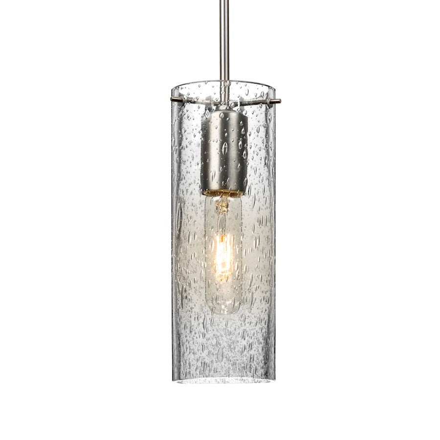 Besa Lighting Juni 10 1 Light Cord Pendant, Satin Nickel/Clear - 1JT-JUNI10CL-SN