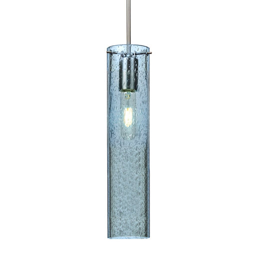 Besa Lighting Juni 16 1 Light Cord Pendant, Satin Nickel/Blue - 1JT-JUNI16BL-SN