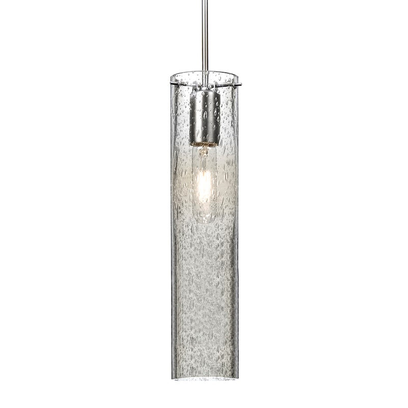 Besa Lighting Juni 16 1-Light Pendant | Satin Nickel and Clear Glass | Kitchen Island & Dining Room | 3.5 x 16 in | Model 1JT-JUNI16CL-SN