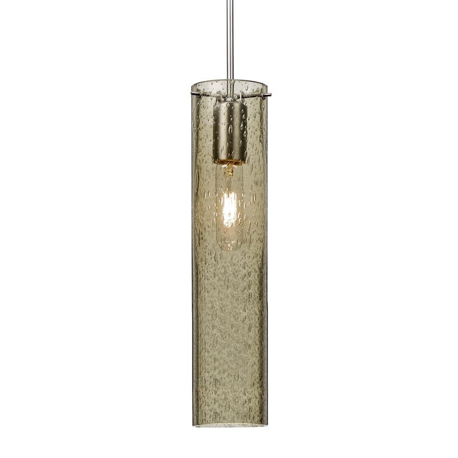 Besa Lighting Juni 16 1 Light Cord Pendant, Satin Nickel/Beige - 1JT-JUNI16LT-SN