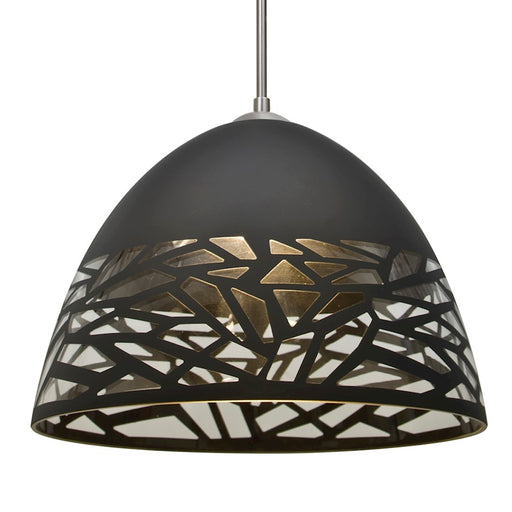 Besa Lighting Kiev 1 Light LED Cord Pendant, NickelBlack - 1JT-KIEVBK-LED-SN