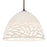 Besa Lighting Kiev 1 Light Cord Pendant, Bronze/White - 1JT-KIEVWH-BR