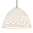 Besa Lighting Kiev 1 Light LED Cord Pendant, NickelWhite - 1JT-KIEVWH-LED-SN