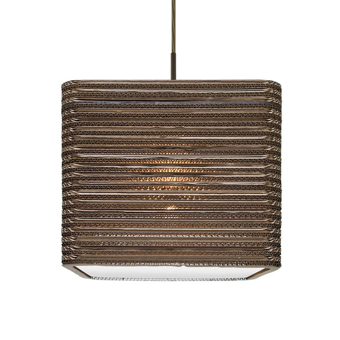 Besa Lighting Kirk 12 1 Light Pendant, Bronze/Beige - 1JT-KIRK12-LED-BR