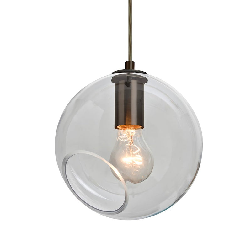 Besa Lighting Maestro 8 1 Light Pendant, Bronze/Clear