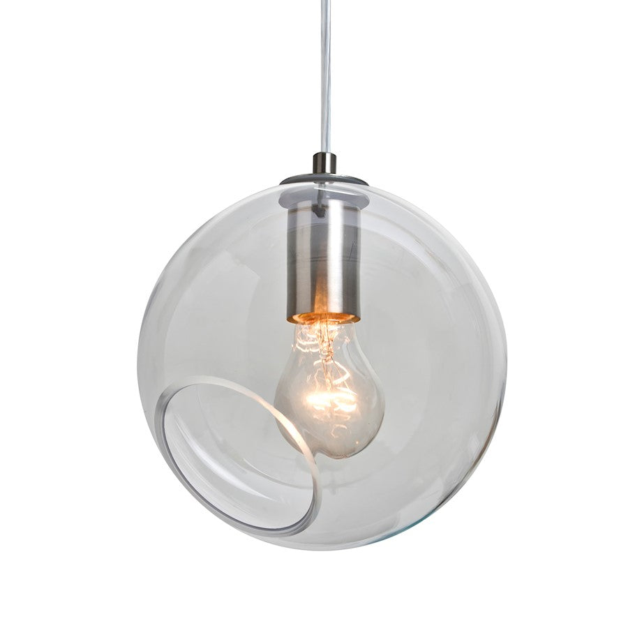 Besa Lighting Maestro 8 1 Light Pendant, Satin Nickel/Clear - 1JT-MAESTRO8CL-SN