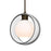 Besa Lighting Mana 1 Light Cord Pendant, Bronze/Clear - 1JT-MANACL-BR