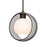 Besa Lighting Mana 1 Light LED Cord Pendant, Bronze/Gray - 1JT-MANASM-LED-BR